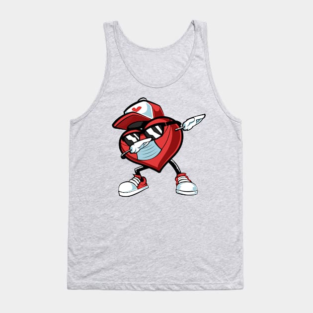 heart dab valentine Tank Top by the house of parodies